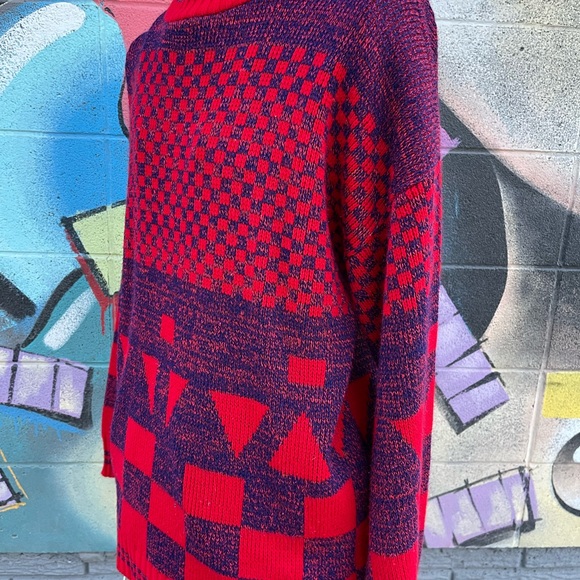 Vintage 1980’s SUPER Soft Blue Mountain Mock Turtleneck Unisex Swearer - XL - Picture 5 of 9